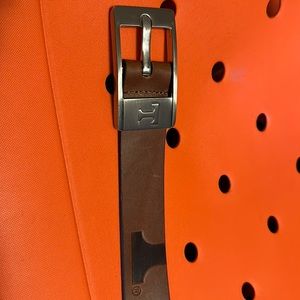 Brown Genuine Leather “Tennessee Volunteers” Etched leather belt